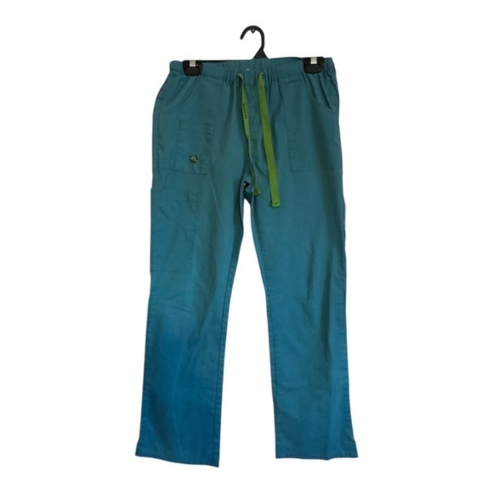 Crocs Womens Scrub Pants Turquoise Size Small Cotton Medical Nurse Straight Leg